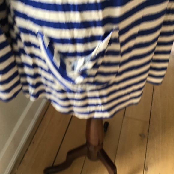 BODY GLOVE nautical strip royal blue and white stripe hoody cover up - Picture 5 of 9